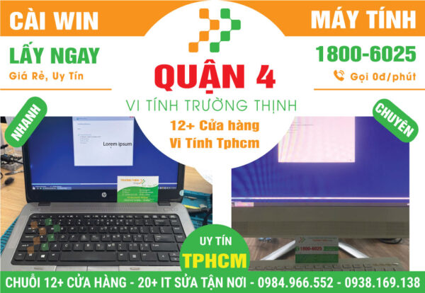 Dịch Vụ Cài Win Giá Rẻ Tại Quận 4