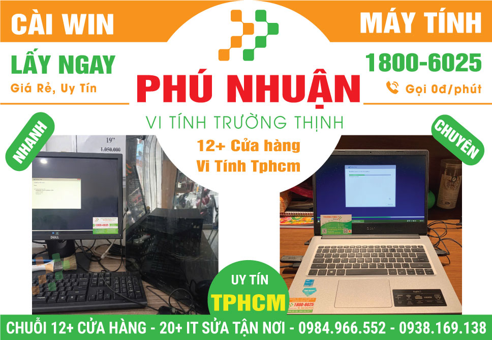 Dịch Vụ Cài Win Giá Rẻ Tại Quận Phú Nhuận