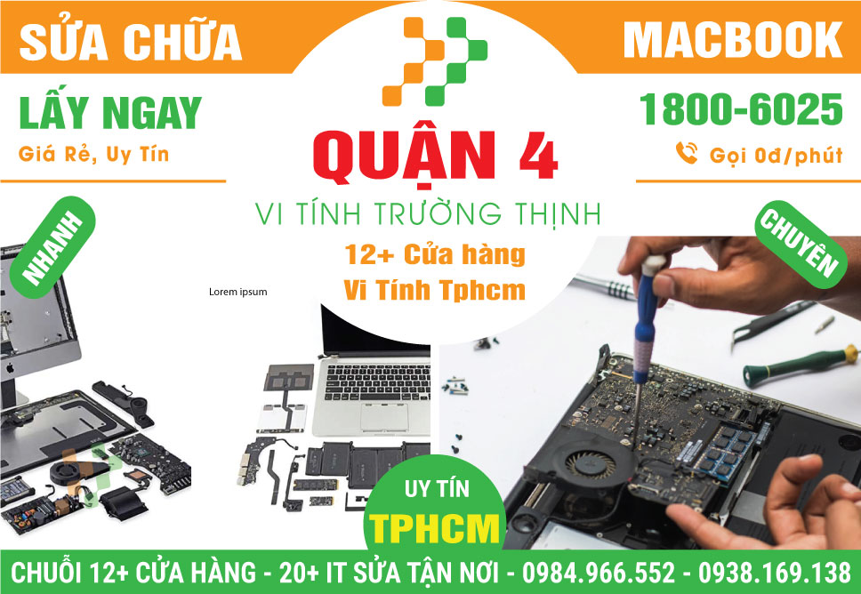 Sửa Chữa Macbook Giá Rẻ Tại Quận 4