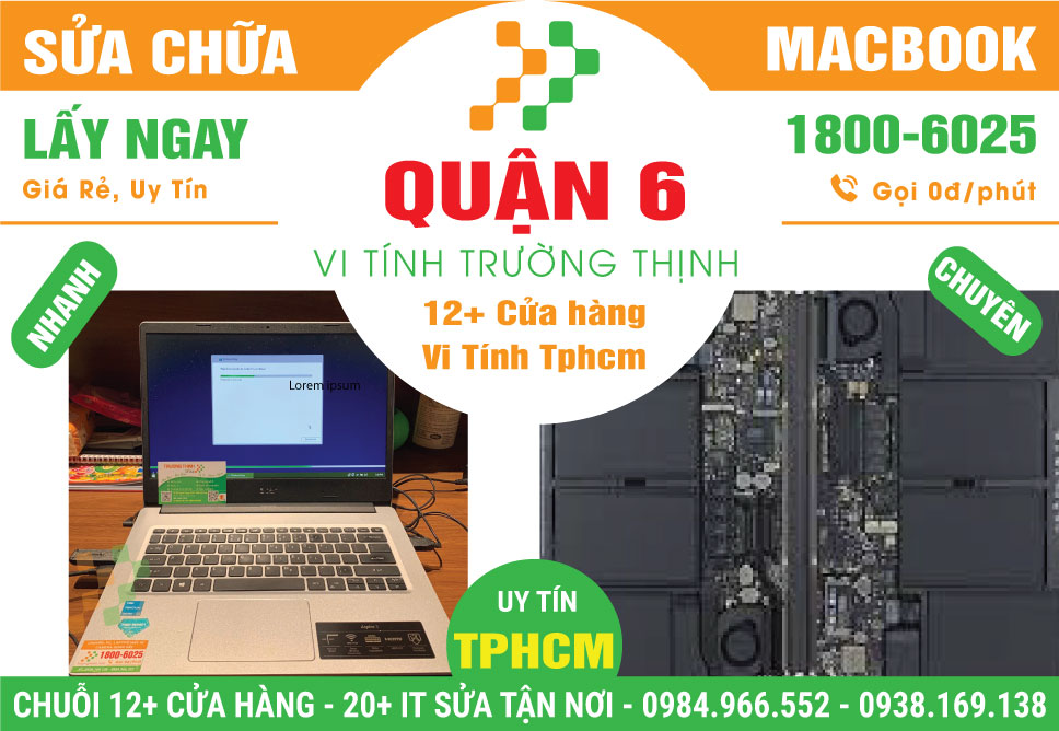 Sửa Chữa Macbook Giá Rẻ Tại Quận 6