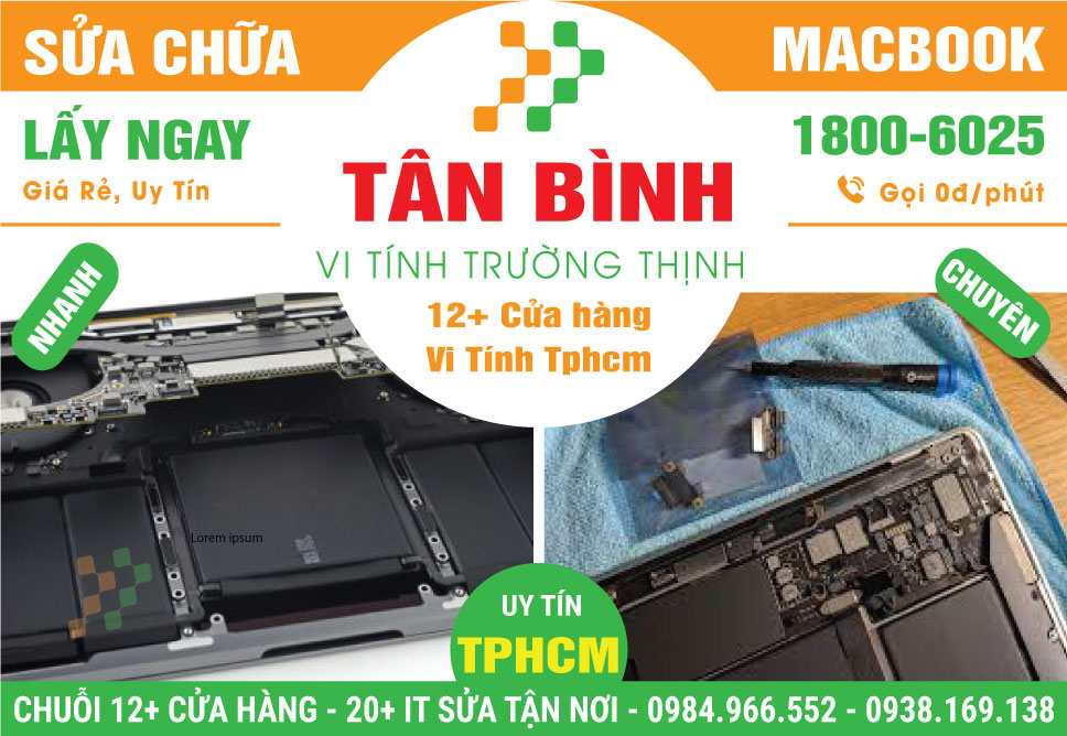 Sửa Chữa Macbook Giá Rẻ Tại Quận Tân Bình