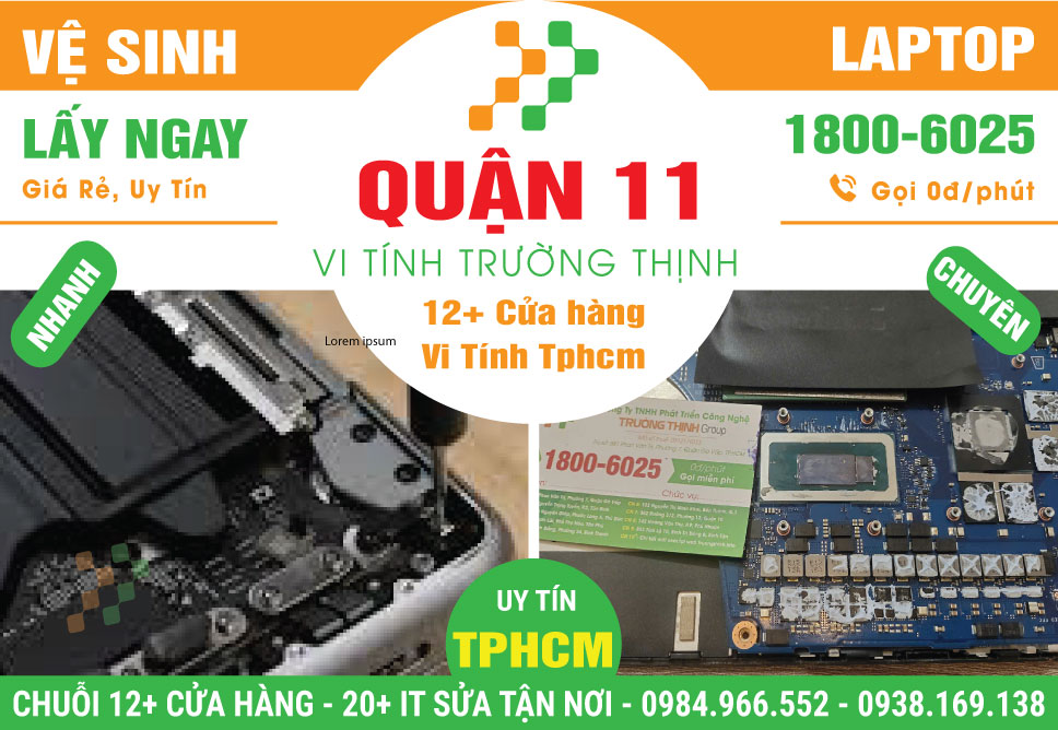 Dịch Vụ Vệ Sinh Laptop Giá Rẻ Tại Quận 11