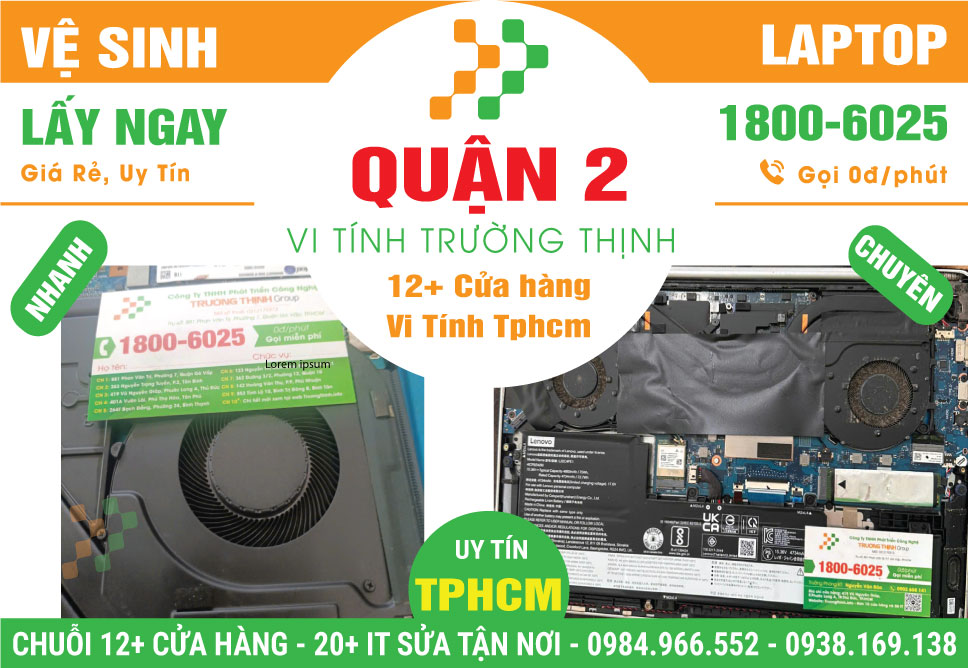 Dịch Vụ Vệ Sinh Laptop Giá Rẻ Tại Quận 2