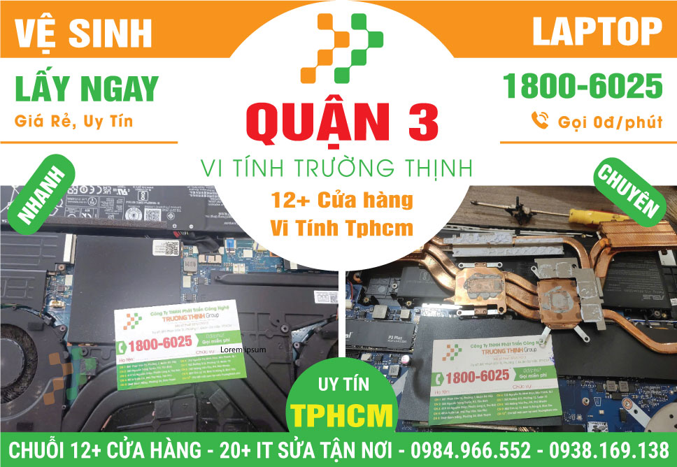 Dịch Vụ Vệ Sinh Laptop Giá Rẻ Tại Quận 3