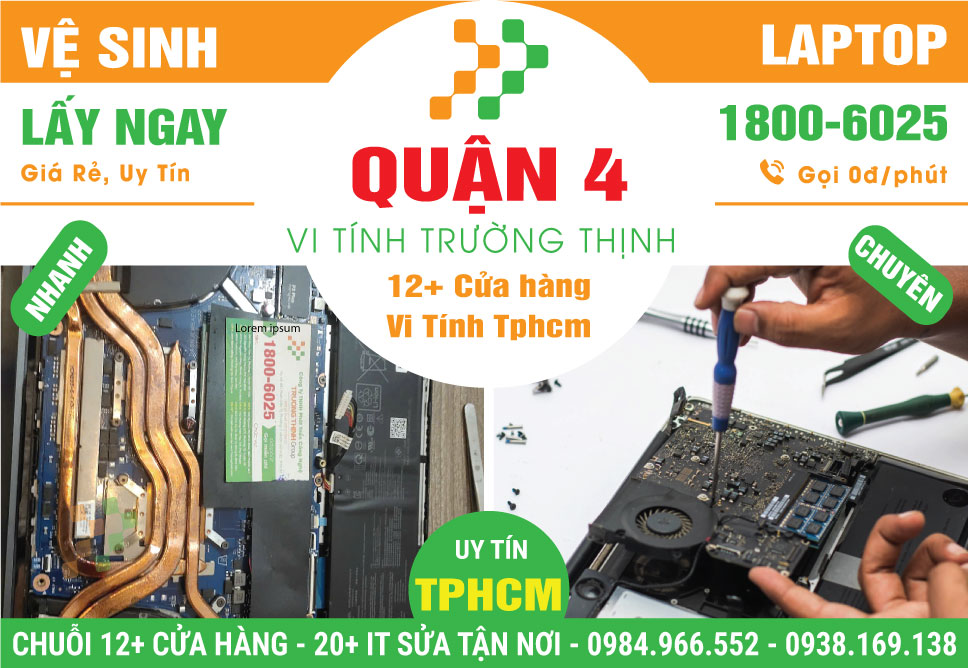 Dịch Vụ Vệ Sinh Laptop Giá Rẻ Tại Quận 4