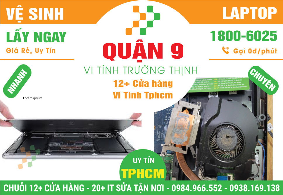 Dịch Vụ Vệ Sinh Laptop Giá Rẻ Tại Quận 9