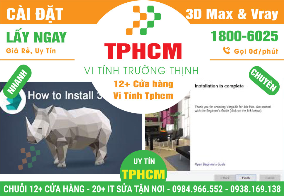 Cài Đặt 3D Max & Vray - Hỗ Trợ Kiến Trúc, Đồ Họa 3D