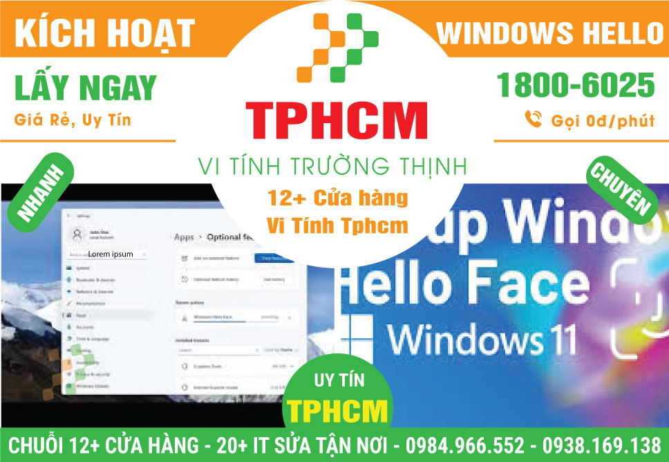 Thiết Lập Windows Hello, Face Login - Mở Khóa Bằng Khuôn Mặt