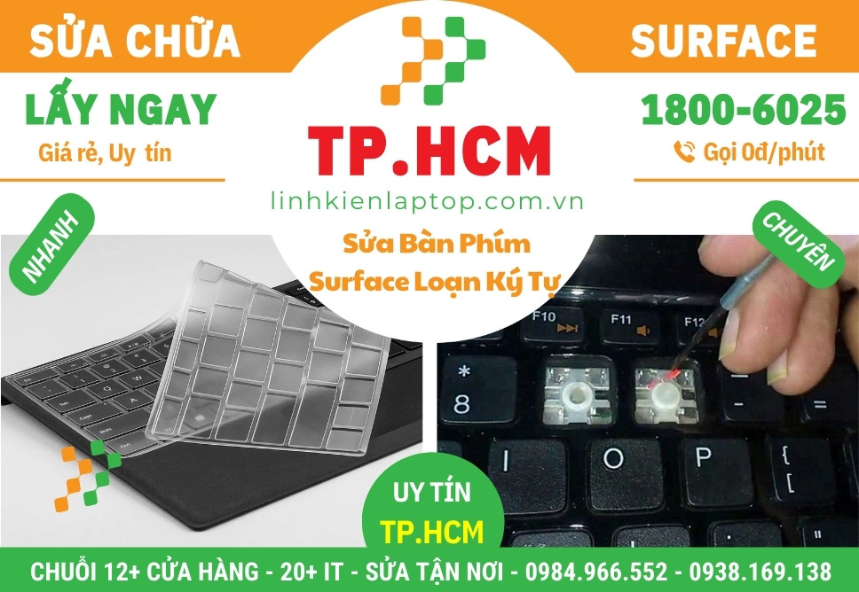 Sửa Bàn Phím Surface Loạn Ký Tự – Liệt Phím