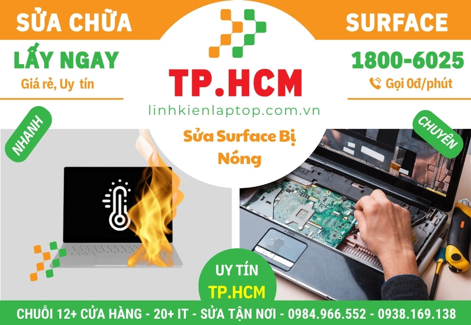 Sửa Chữa Surface Bị Nóng – Quạt Kêu To Tự Tắt