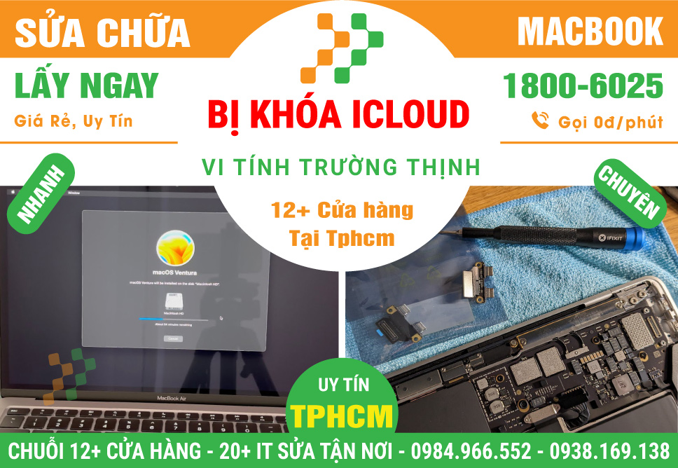 Sửa Chữa Macbook Bị Khóa Icloud - Không Vào Được Máy