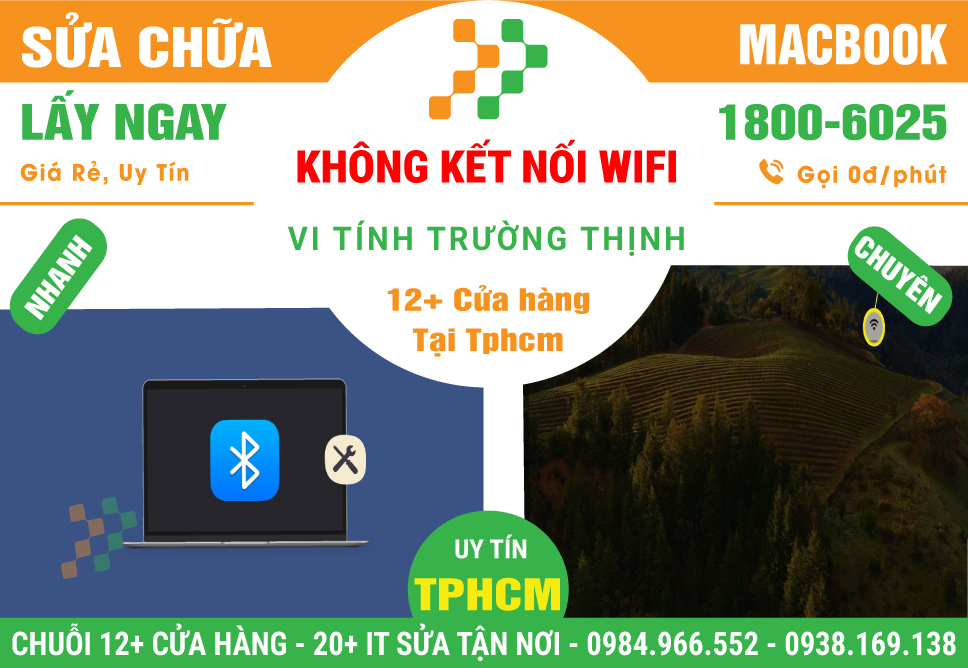 Sửa Chữa Macbook Không Kết Nối Wi-Fi - Bluetooth