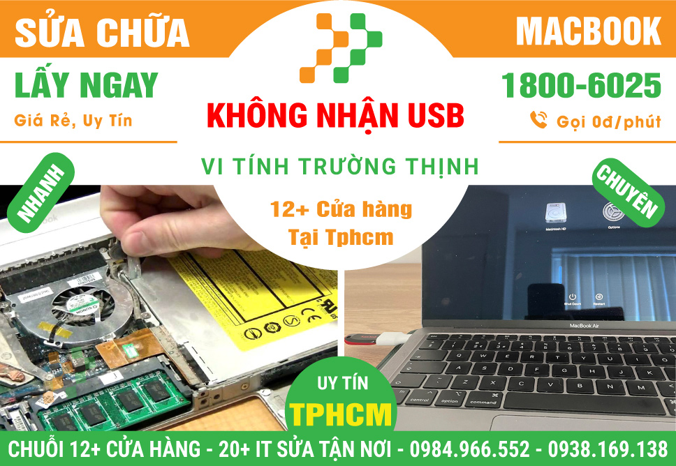 Sửa Chữa Macbook Không Nhận USB - Ổ Cứng - Thiết Bị Ngoài