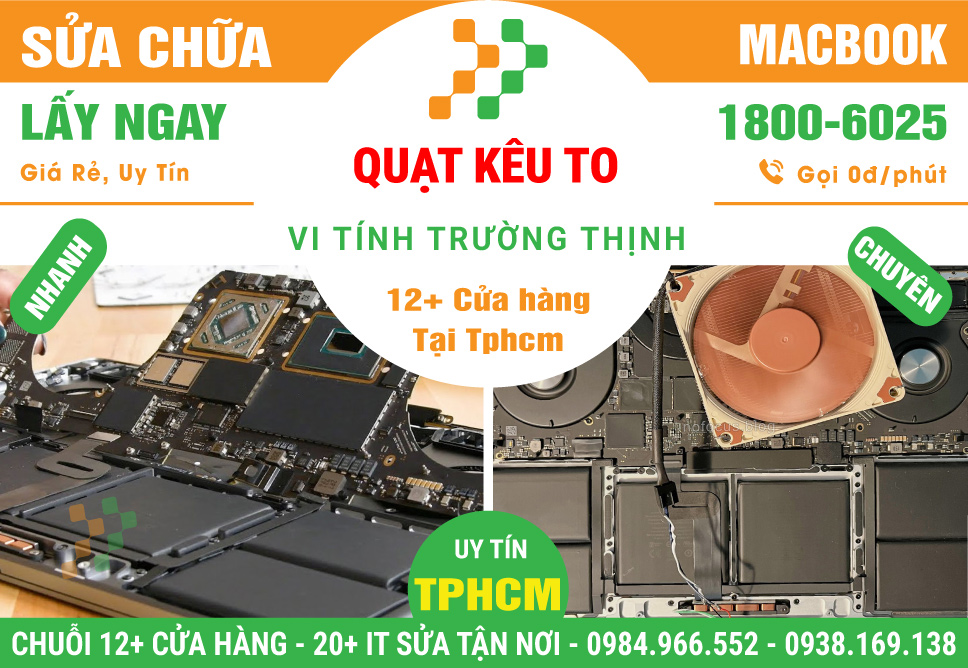 Sửa Chữa Macbook Nóng - Quạt Kêu To - Tự Tắt