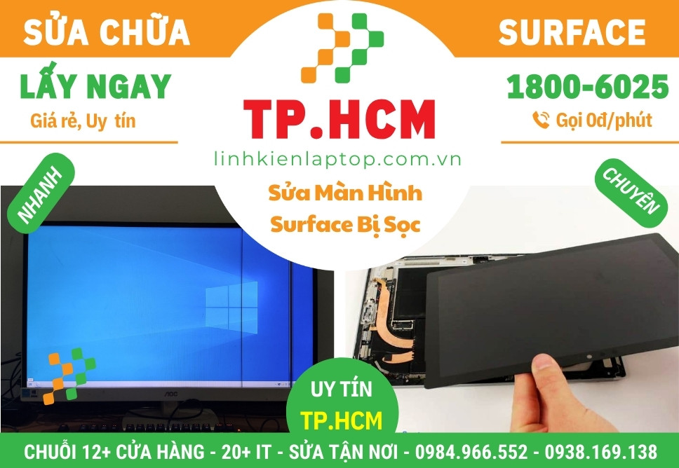 Sửa Màn Hình Surface Bị Sọc – Liệt Cảm Ứng