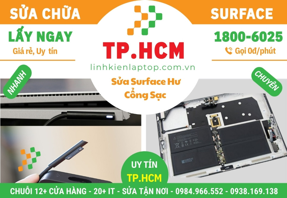 Sửa Surface Hư Cổng Sạc – Sạc Không Vào