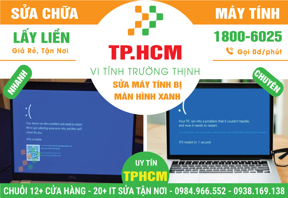 Địa Chỉ Sửa Máy Tính Bị Màn Hình Xanh TPHCM