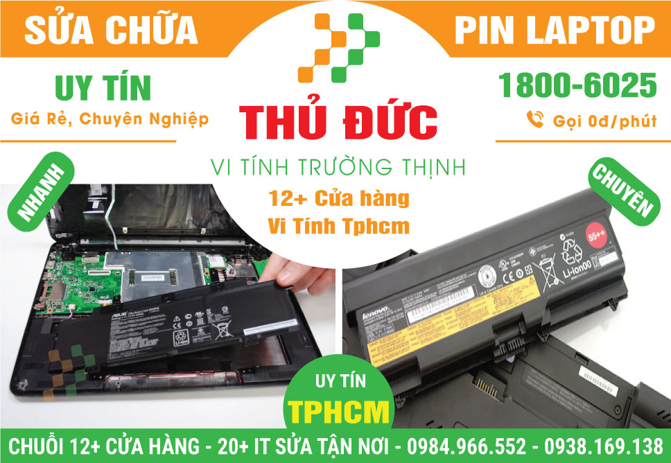 Sửa Chữa – Làm Cell Pin Laptop Quận Thủ Đức