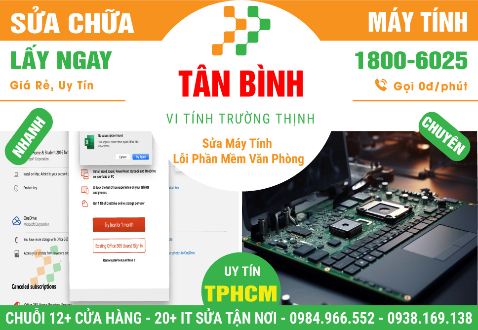 Chỗ Sửa Máy Tính Bị Lỗi Phần Mềm Văn Phòng Tại Quận Tân Bình