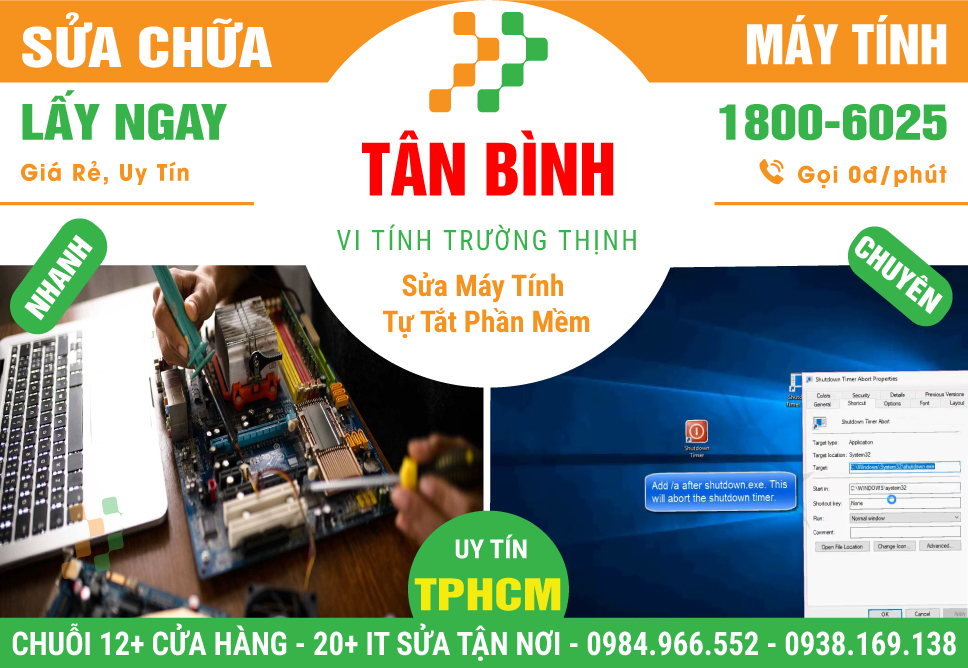 Cửa Hàng Sửa Máy Tính Bị Lỗi Tự Động Tắt Phần Mềm Tại Quận Tân Bình
