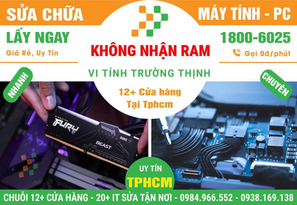 Sửa Chữa PC Không Nhận RAM - Lỗi RAM