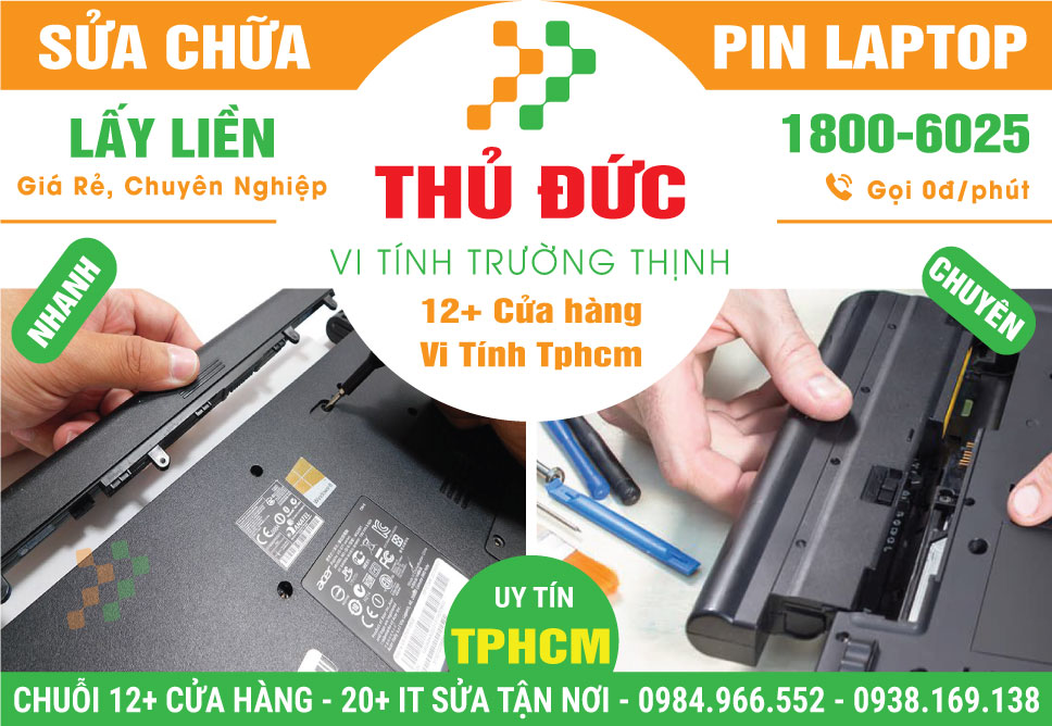 Sửa Pin Laptop Quận Thủ Đức