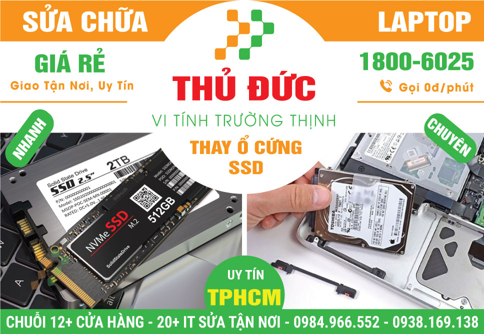 Thay Ổ Cứng Laptop Quận Thủ Đức | Lấy Liền