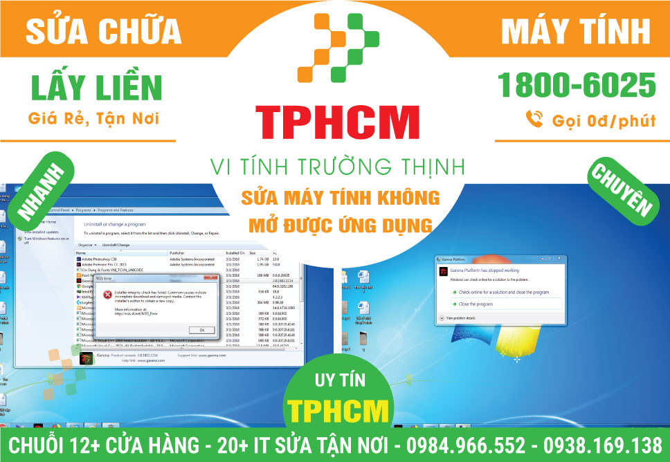 Địa Chỉ Sửa Máy Tính Không Mở Được Ứng Dụng TPHCM 