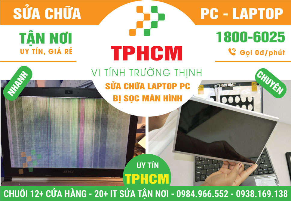 Sửa Laptop Bị Sọc Màn Hình, Hiển Thị Lỗi Tại TPHCM