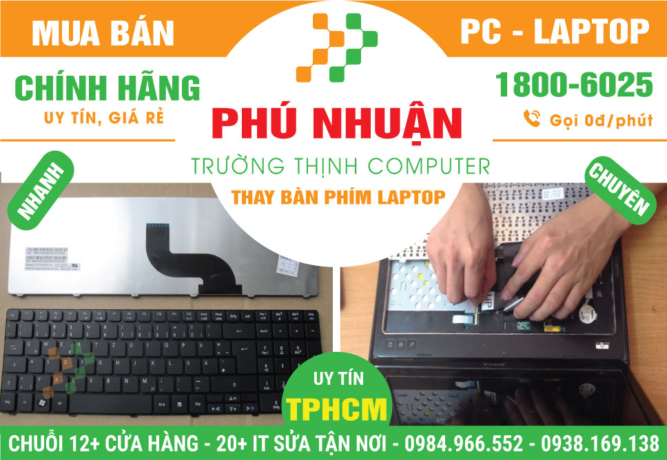 Bán - Thay Bàn Phím Laptop Quận Phú Nhuận