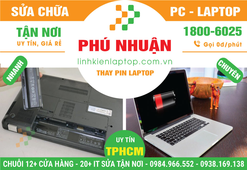Thay Pin Laptop Quận Phú Nhuận