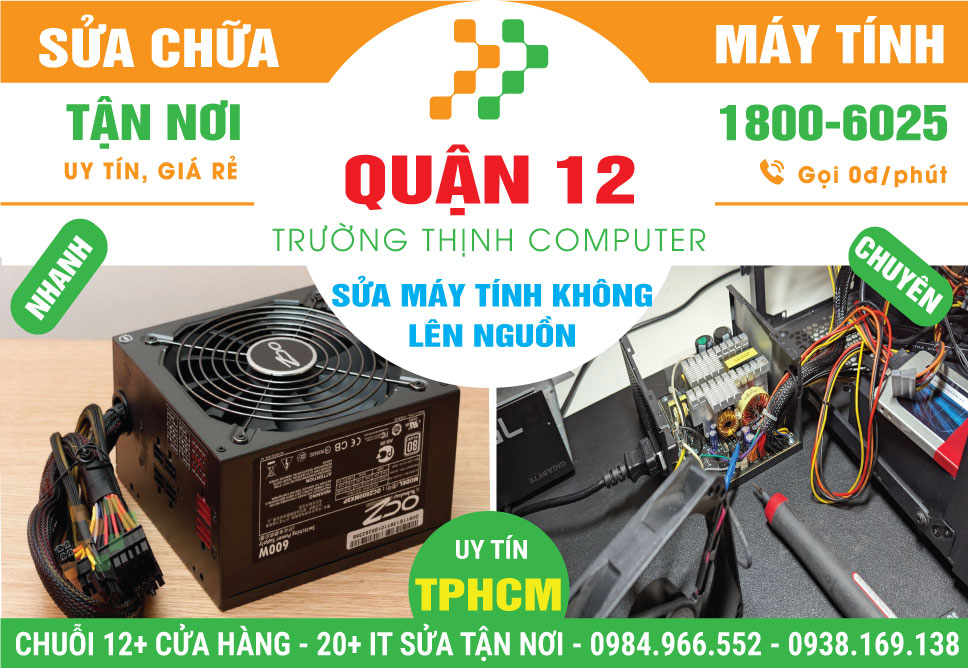 Sửa Máy Tính Không Lên Nguồn Quận 12 - Lấy Ngay
