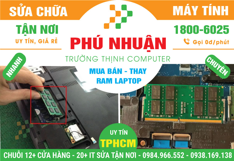Thay RAM Laptop Quận Phú Nhuận Uy Tín