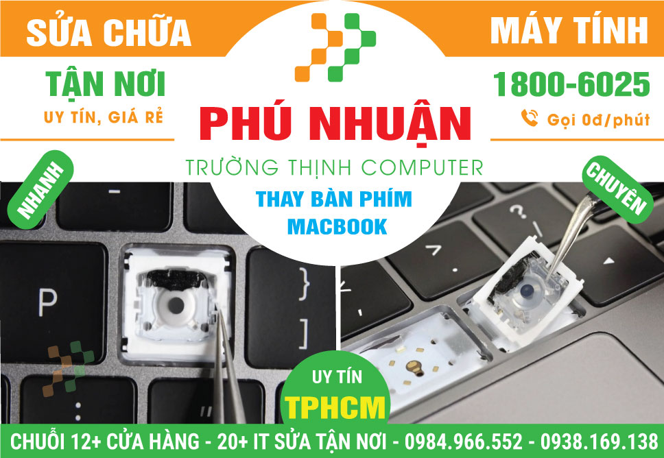 Thay Bàn Phím Macbook Quận Phú Nhuận Tận Nơi
