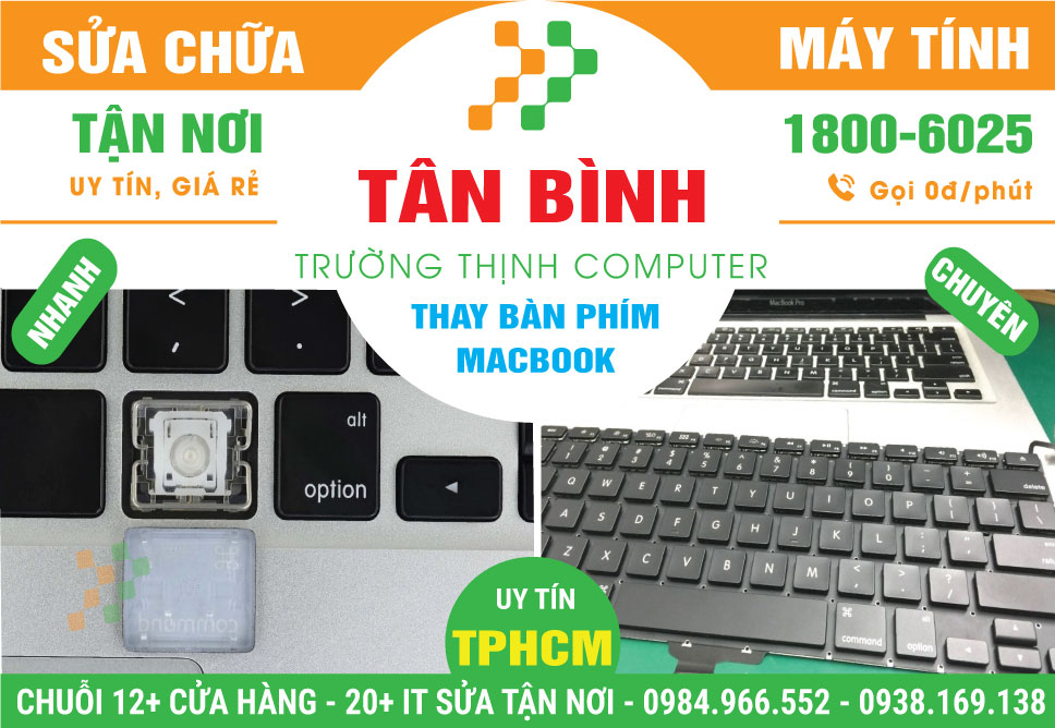 Thay Bàn Phím Macbook Quận Tân Bình Tận Nơi