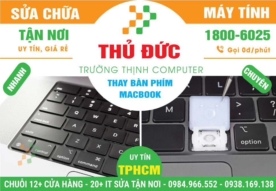 Thay Bàn Phím Macbook Quận Thủ Đức Uy Tín