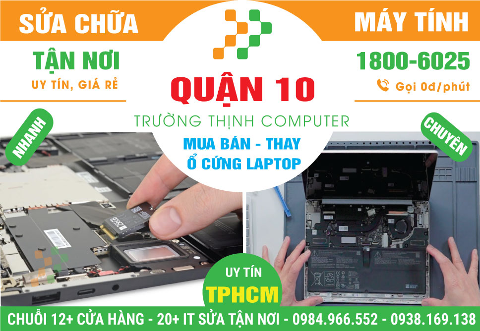 Thay Ổ Cứng Laptop Giá Rẻ Uy Tín Ở Quận 10