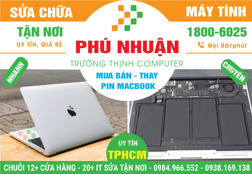 Thay Pin Macbook Quận Phú Nhuận Tận Nhà