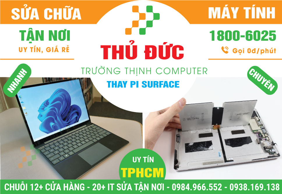 Thay Pin Surface Quận Thủ Đức Gần Đây