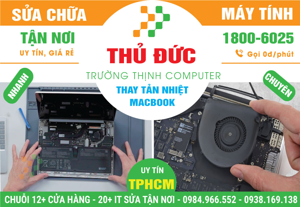 Thay Quạt Macbook Quận Thủ Đức Tận Nhà