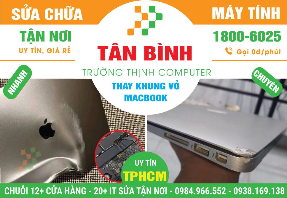 Thay Vỏ Macbook Quận Tân Bình Giá Rẻ Uy Tín