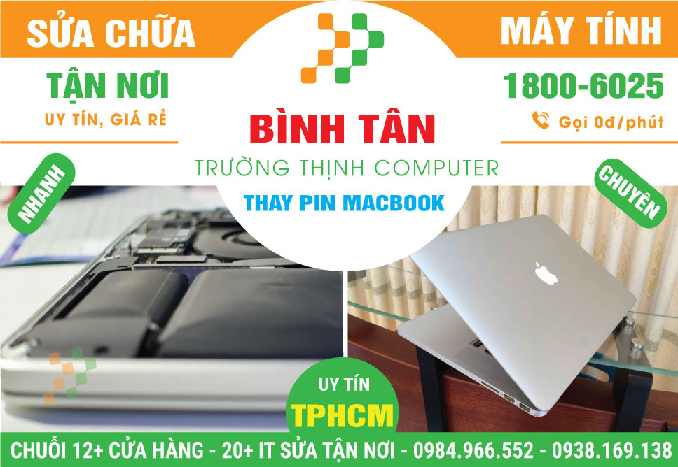 Thay Pin Macbook Quận Bình Tân Tận Nhà