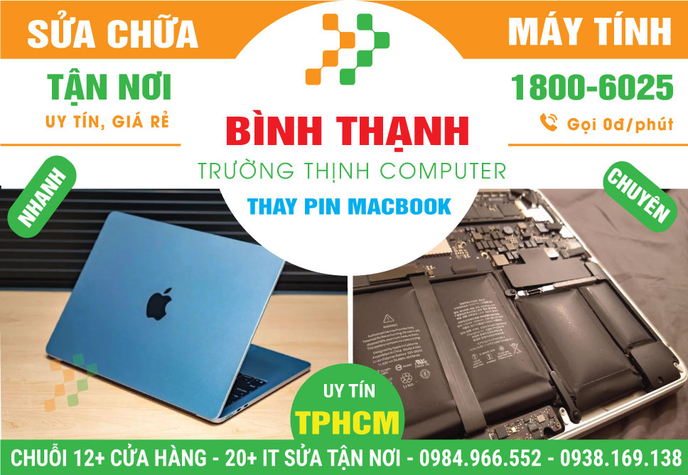 Thay Pin Macbook Quận Bình Thạnh Chính Hãng