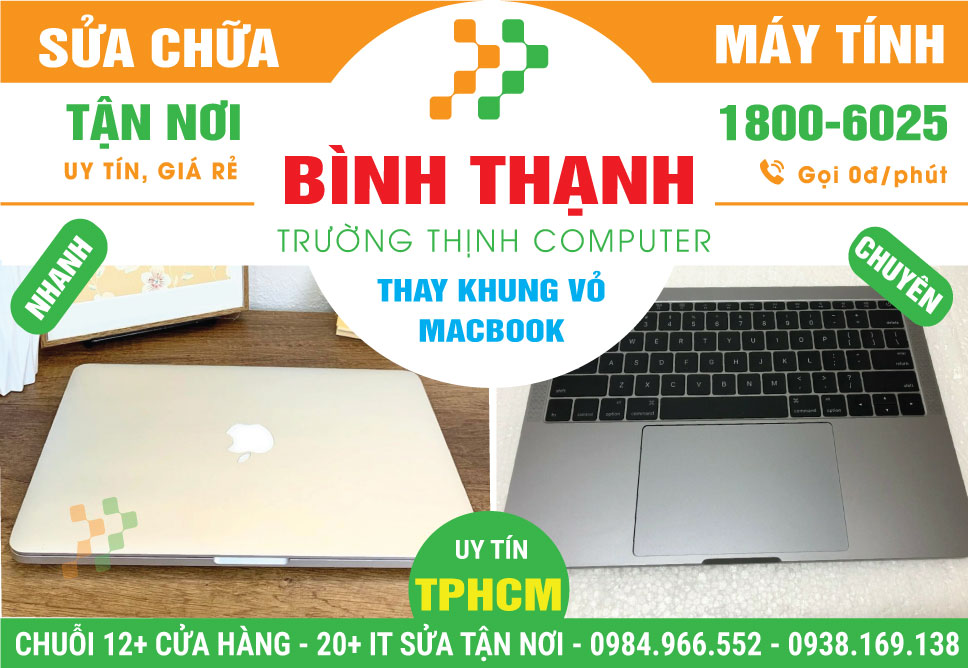 Thay Vỏ Macbook Quận Bình Thạnh Lấy Ngay