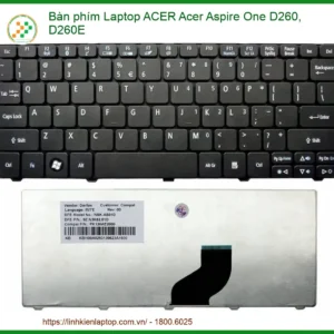 Thay Bàn Phím Laptop Acer Aspire One D260, D260e Zin Chính Hãng - Lấy Liền Tại Tphcm