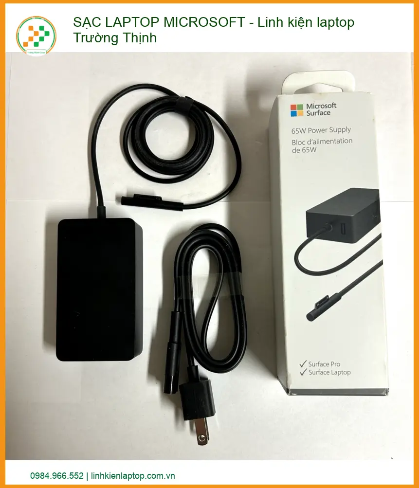 Giải Pháp Thay Thế Sạc Laptop Microsoft Đạt Chuẩn Chất Lượng