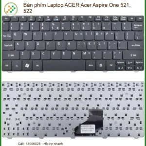 Bàn Phím Laptop Acer Acer Aspire One 521, 522 Chính Hãng - Trung Tâm Thay Thế Lấy Liền Tphcm