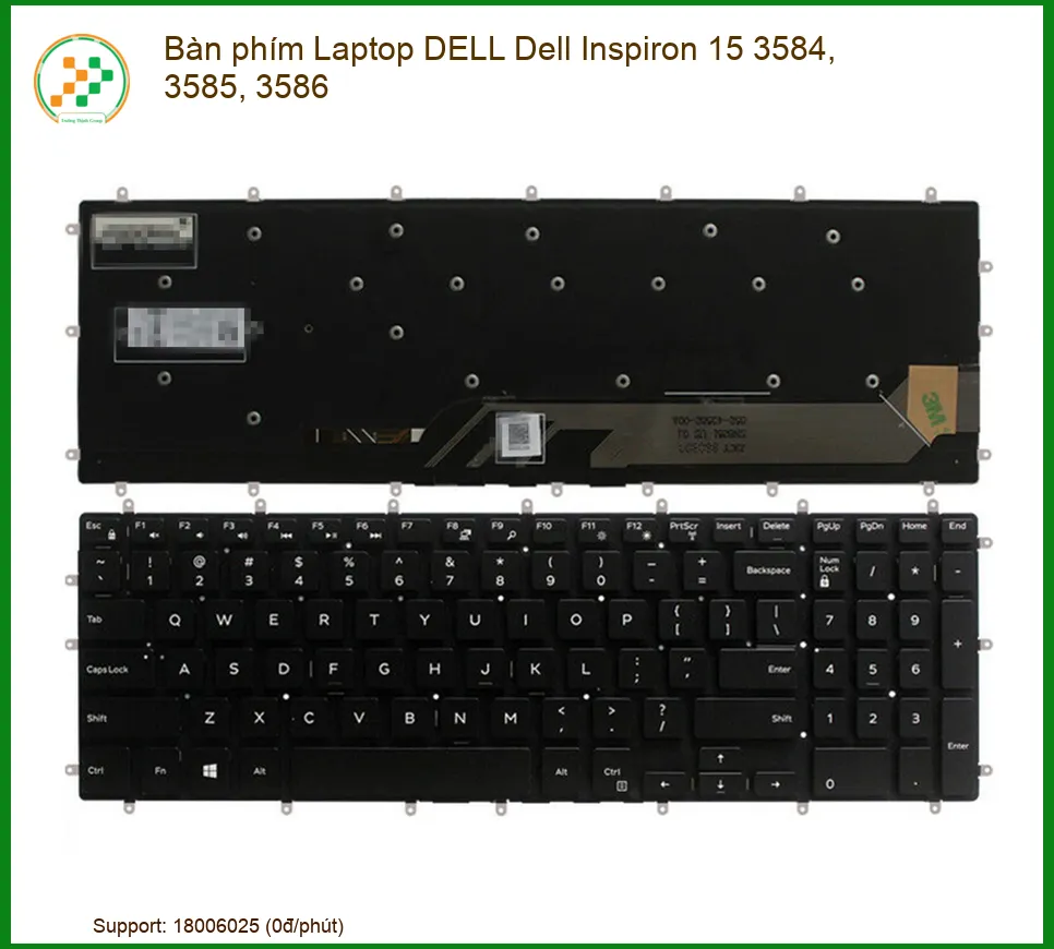 Bàn phím Laptop DELL Inspiron 15 3584, 3585, 3586 | Thay Lắp Chính Hãng, Giao Tận Nơi