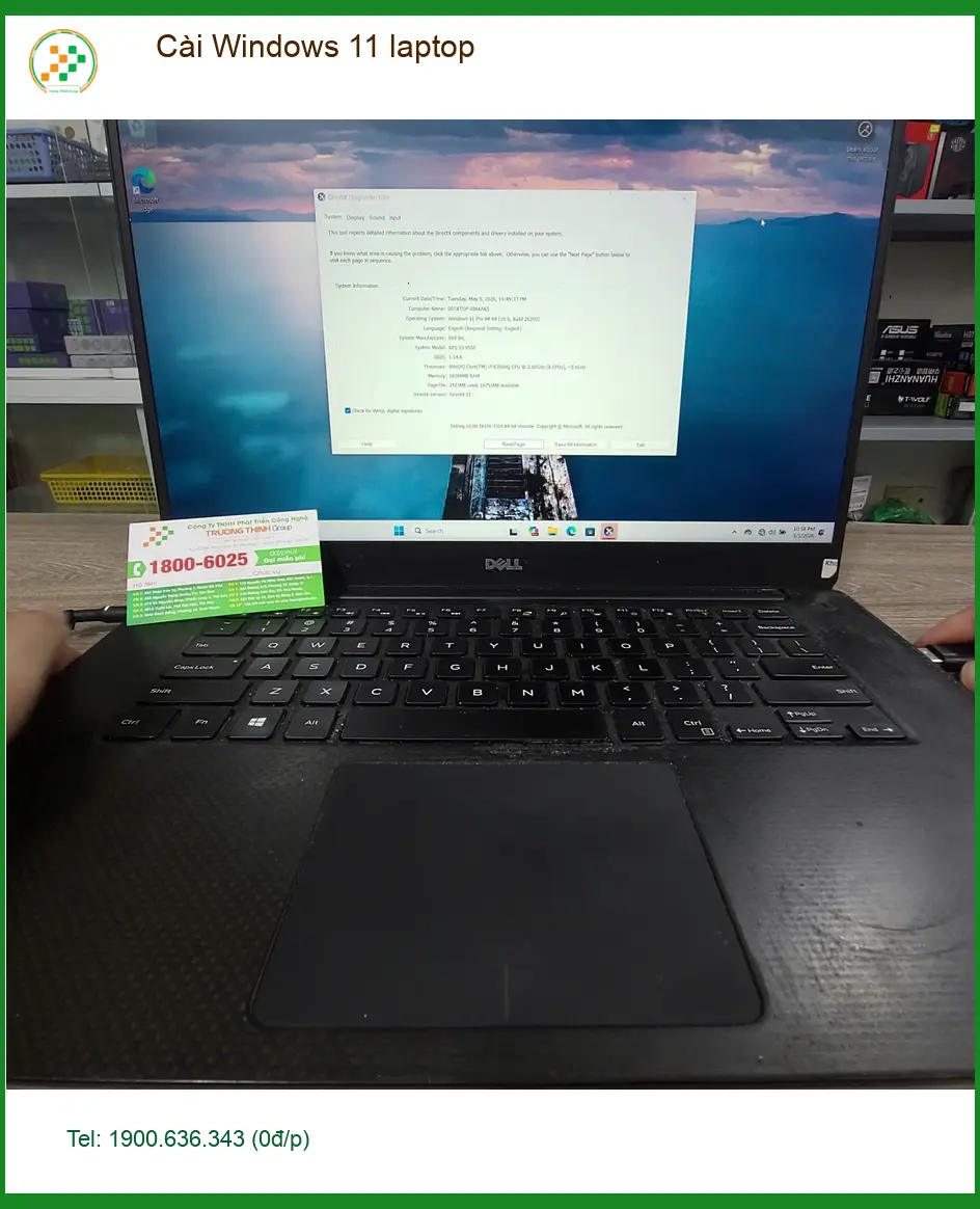 Anh Quang công nhân tìm nơi Cài Windows 11 laptop Quận Tân Bình ảnh thực tế 2