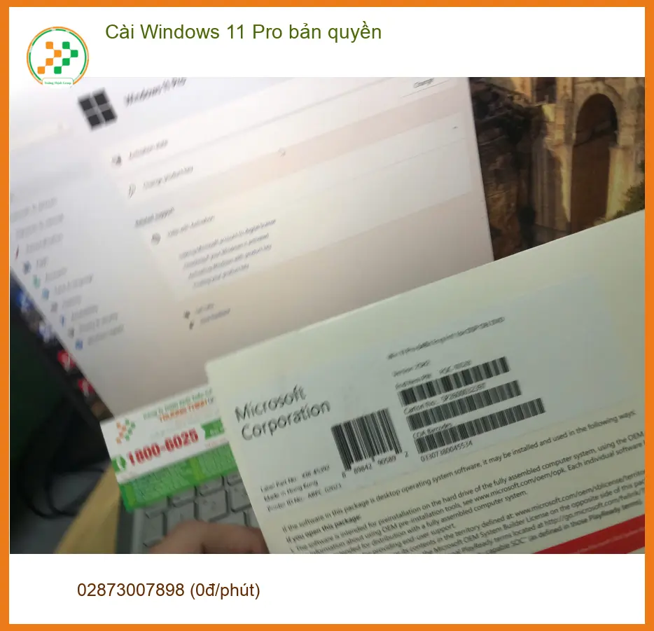 Anh Đạt chủ tiệm cà phê tìm dịch vụ cài Windows 11 Pro bản quyền Quận Bình Tân uy tín